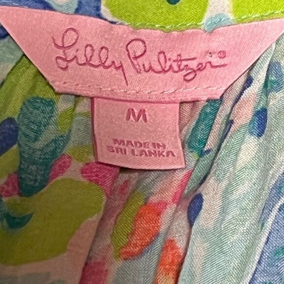 NWOT Lilly Pulitzer Martinique Tunic Top Blouse Catch The Wave Sz M - Picture 7 of 9